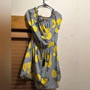 Striped Dress with Yellow Flowers